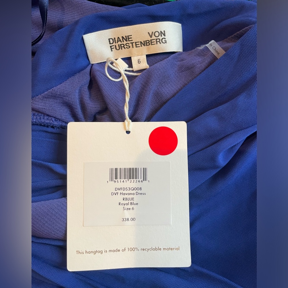 DVF Havana Dress in Royal Blue - Picture 2 of 3